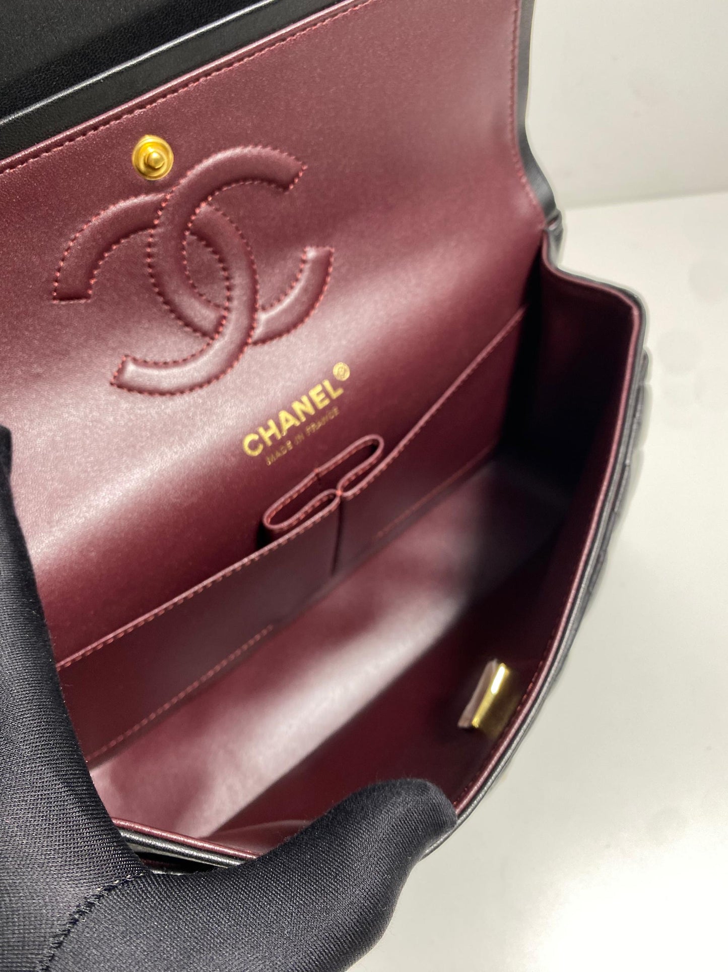 Chanel Classic Double Flap Bag Medium Lambskin Leather- Authentic Luxury Handbag