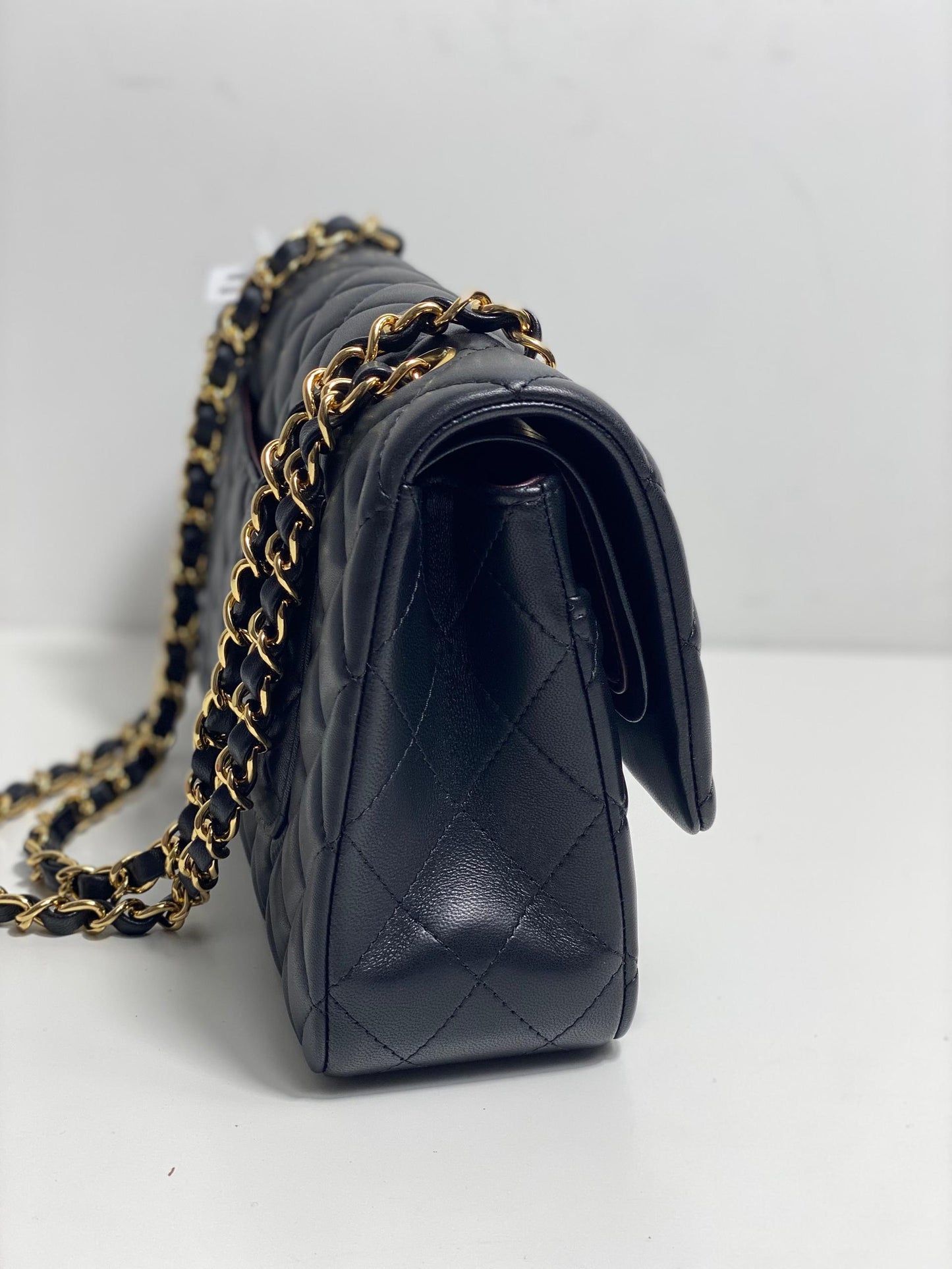 Chanel Classic Double Flap Bag Medium Lambskin Leather- Authentic Luxury Handbag
