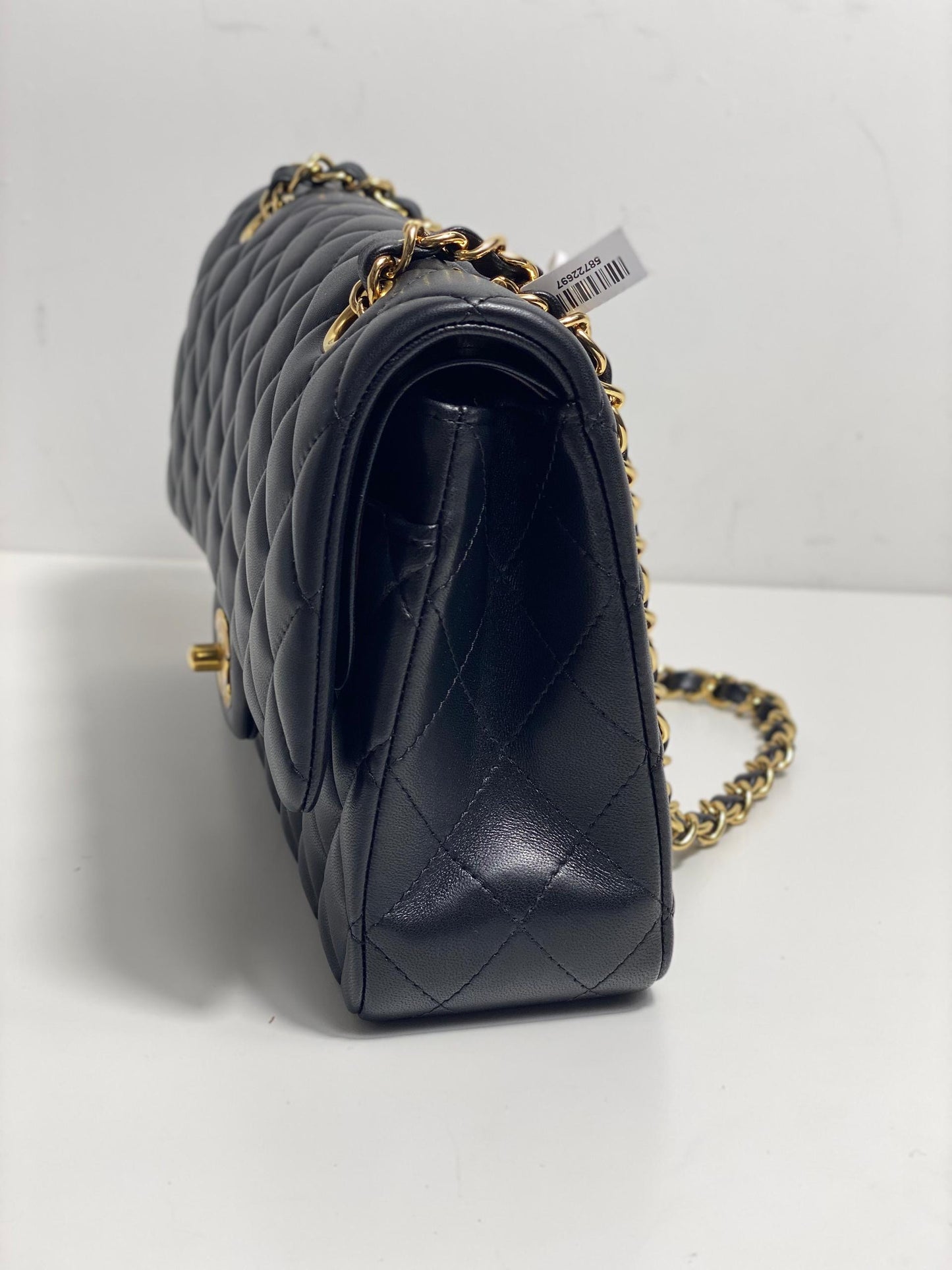 Chanel Classic Double Flap Bag Medium Lambskin Leather- Authentic Luxury Handbag