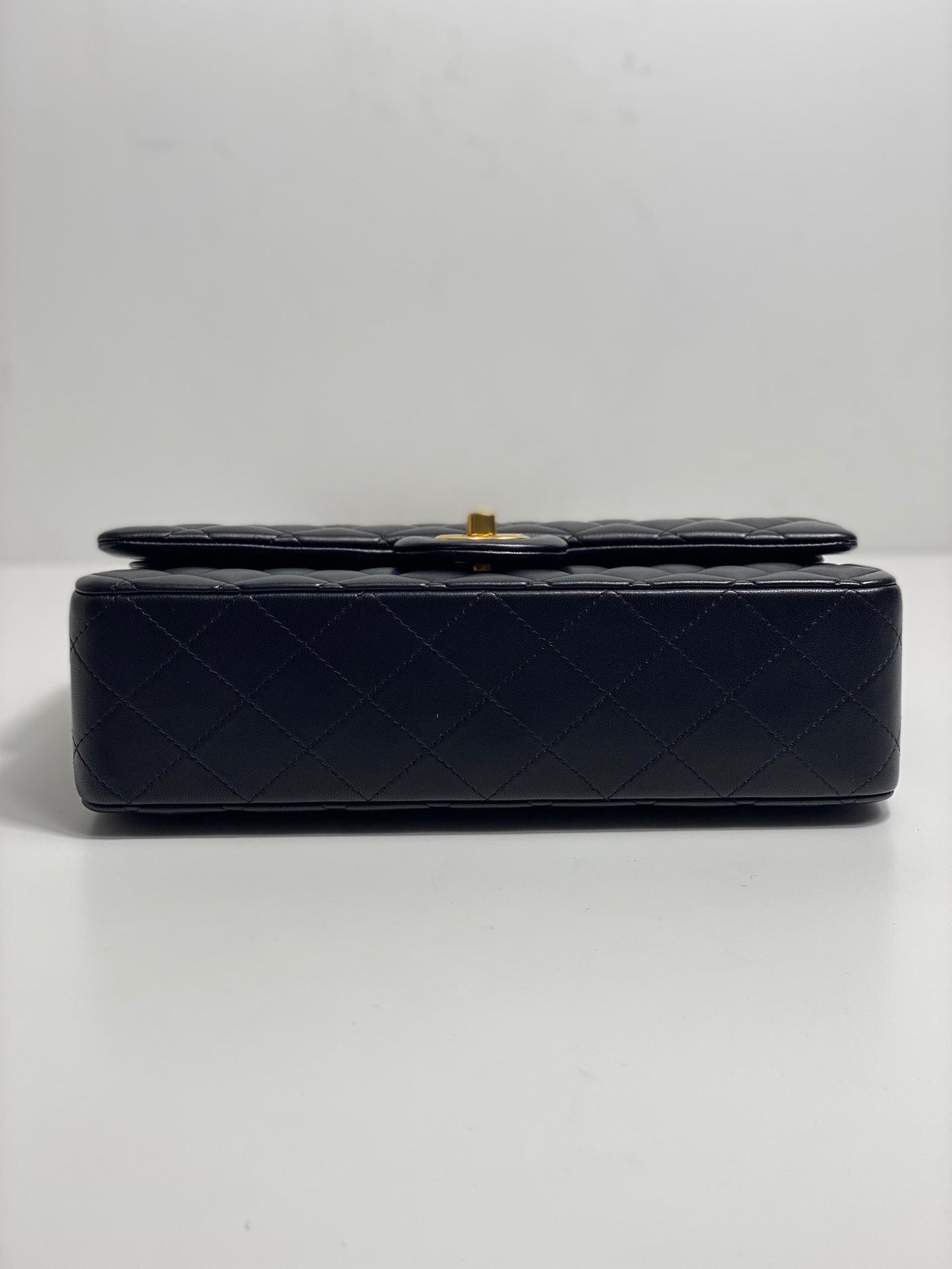 Chanel Classic Double Flap Bag Medium Lambskin Leather- Authentic Luxury Handbag